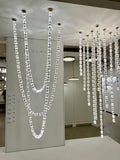 Creative Glass Pearl Necklace Pendant Chandelier for Living/Dining Room/Staircase-Jecanoli
