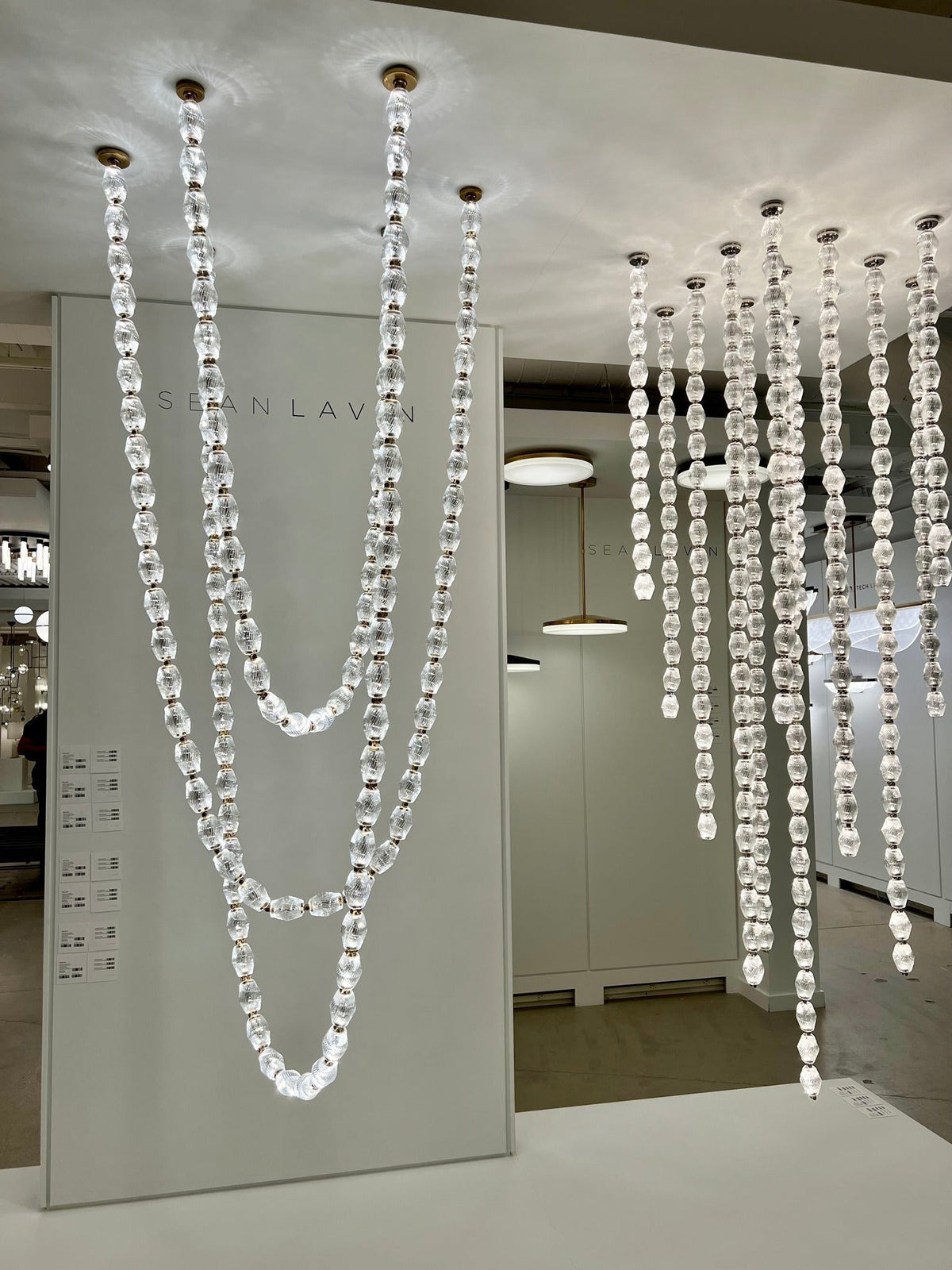 Creative Glass Pearl Necklace Pendant Chandelier for Living/Dining Room/Staircase-Jecanoli