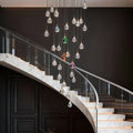 Crystal Chandelier for Staircase Luxury LED Ceiling Light - Jecanoli