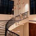 Crystal Staircase Chandelier Nordic Creative Ceiling Light - Jecanoli