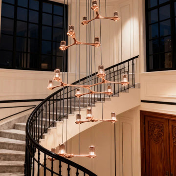 Crystal Staircase Chandelier Nordic Creative Ceiling Light - Jecanoli
