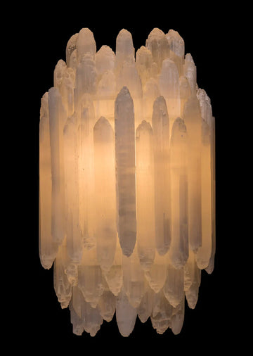 Shahida Selenite Wall Sconce 13"H-Jecanoli