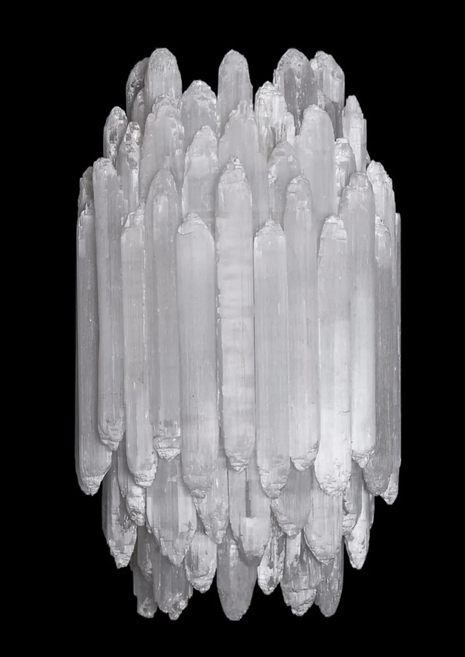 Shahida Selenite Wall Sconce 13"H-Jecanoli
