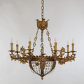 31X29 Inch 12 Lights French Empire Style Brass and Crystal Chandelier Light-铜灯-Jecanoli