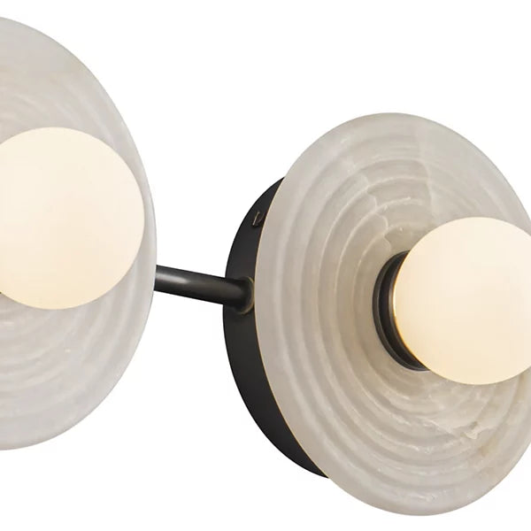 Dahlia Alabaster LED Vanity Light-Jecanoli