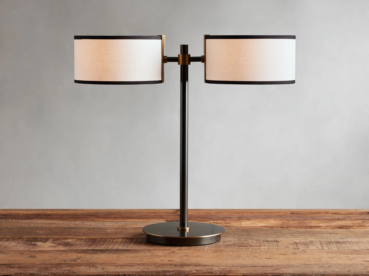 Black & White Daphne 2-Light Table Lamp
