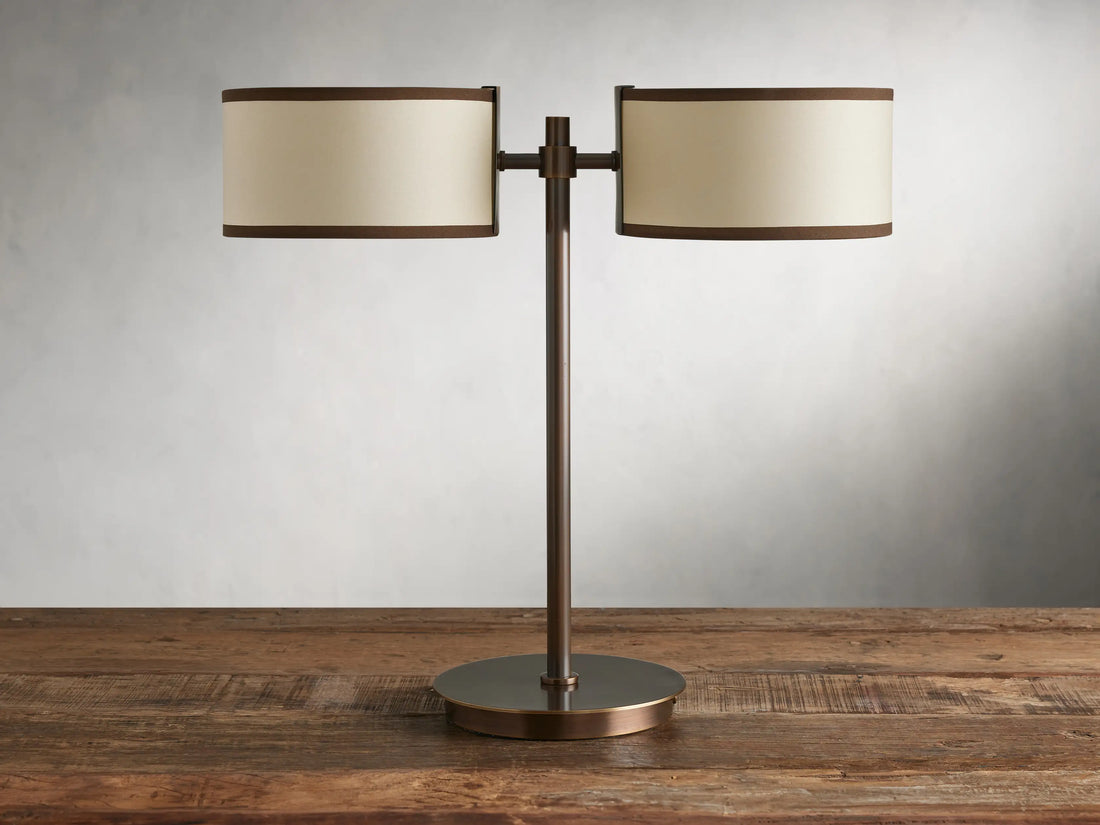 Ecru Daphne 2-Light Table Lamp