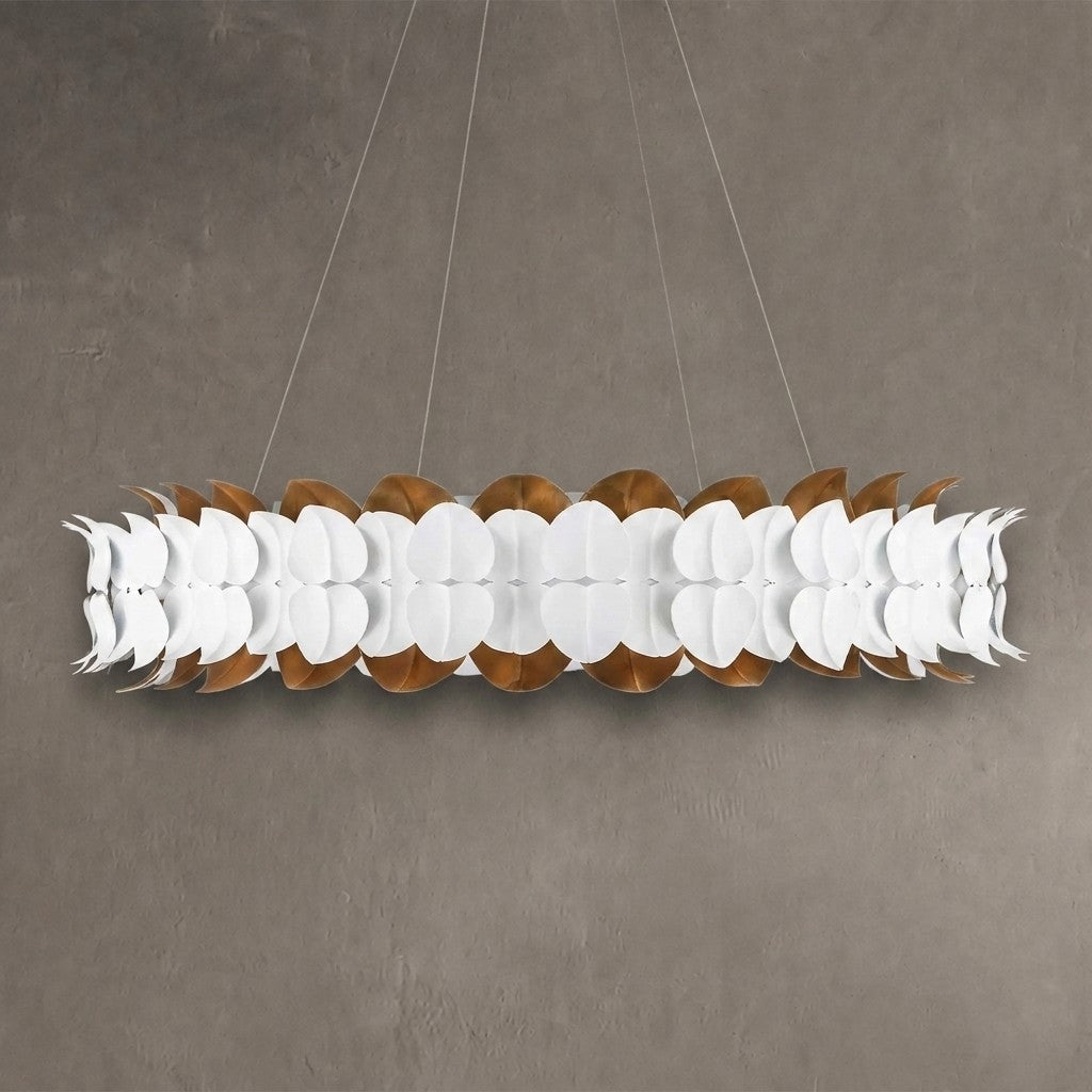 Darla Hand sculpted Leaves Chandelier 39''D