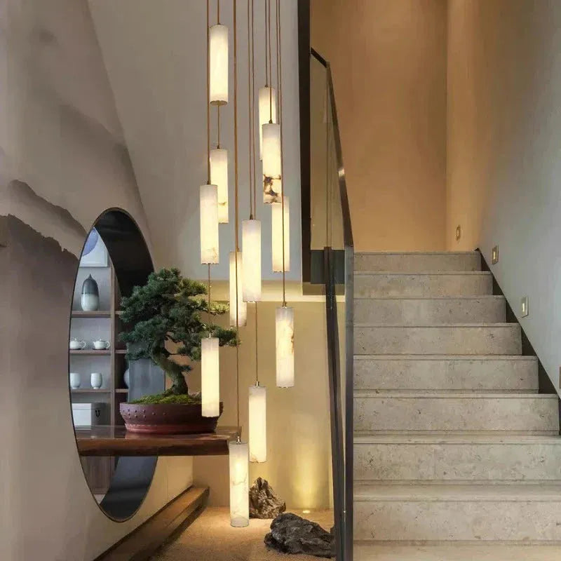 Darlen Modern Staircase Chandelier - 6 LightsRemote Control (Dimmable) - Jecanoli