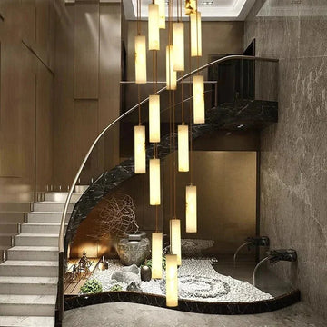 Darlen Modern Staircase Chandelier - 6 LightsRemote Control (Dimmable) - Jecanoli