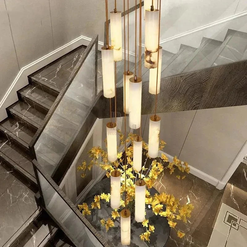 Darlen Modern Staircase Chandelier - 6 LightsRemote Control (Dimmable) - Jecanoli