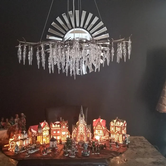 New Light Luxury Crystal Geometric Chandelier for Living Room/Dining Room/Bedroom