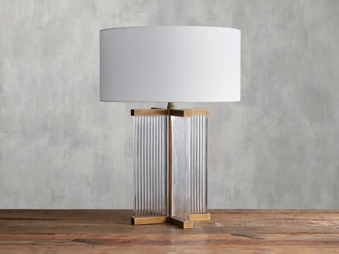 Brass / Clear / White Delsie Table Lamp