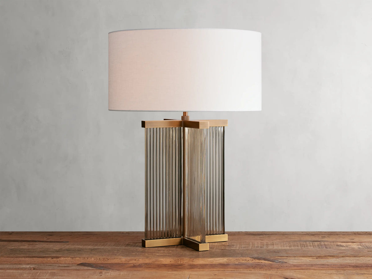 Brass / Smoke / White Delsie Table Lamp