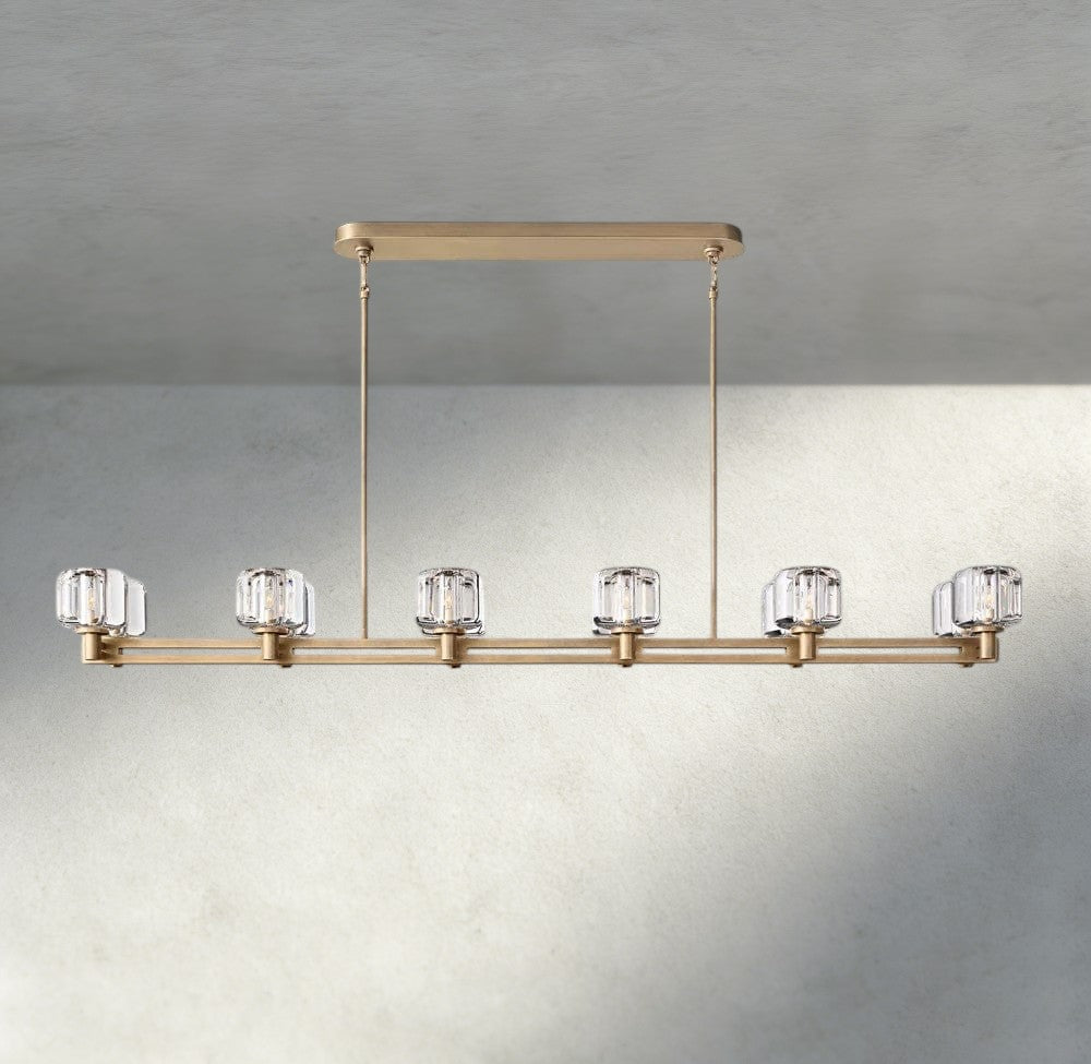 Demaret double Linear chandelier 54", 72"-chandelier-Jecanoli
