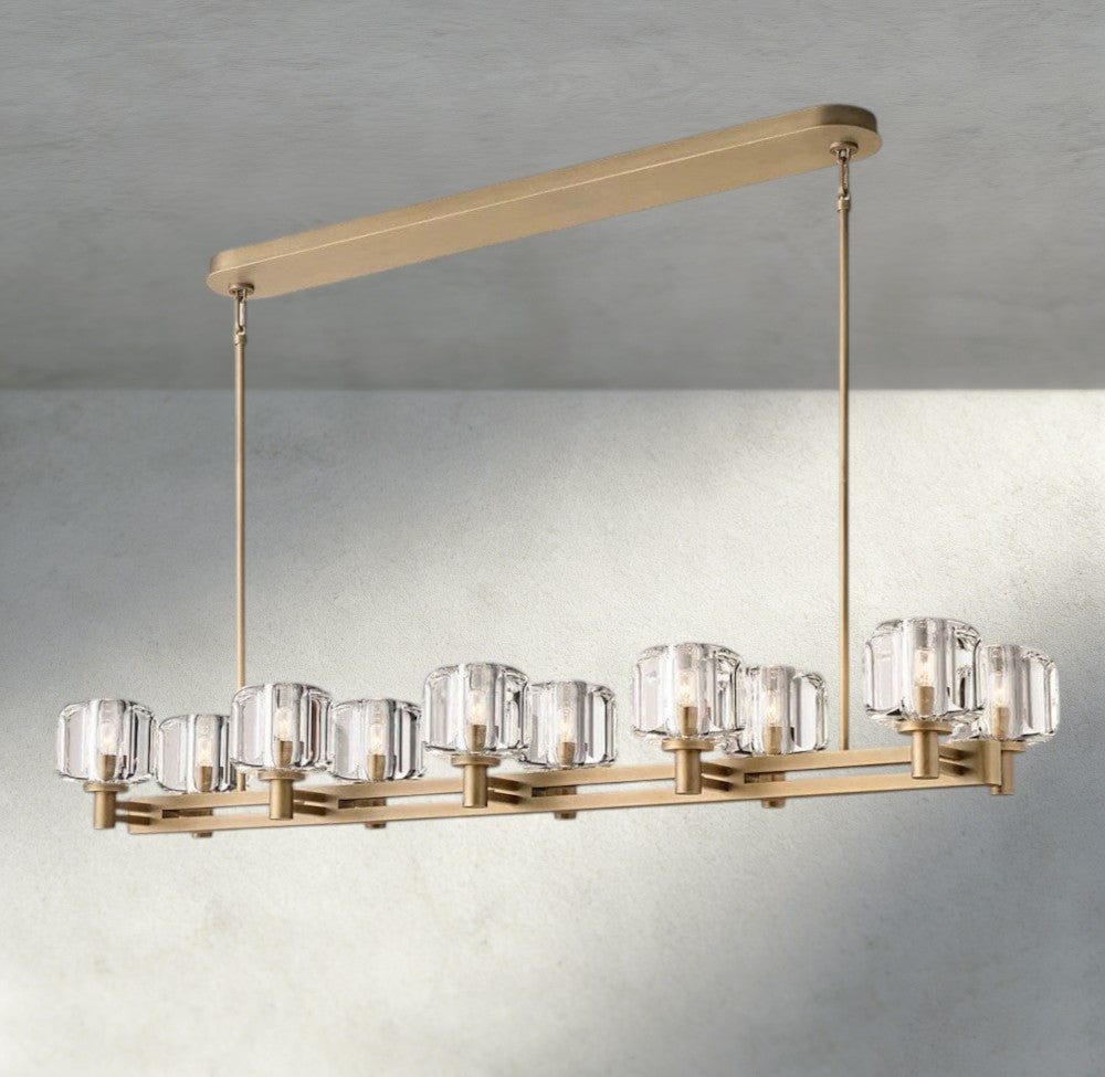 Demaret double Linear chandelier 54", 72"-chandelier-Jecanoli