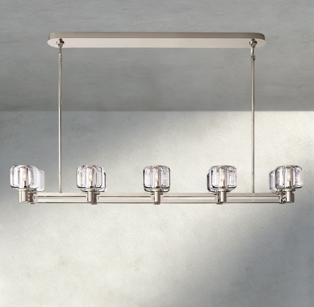 Demaret double Linear chandelier 54", 72"-chandelier-Jecanoli