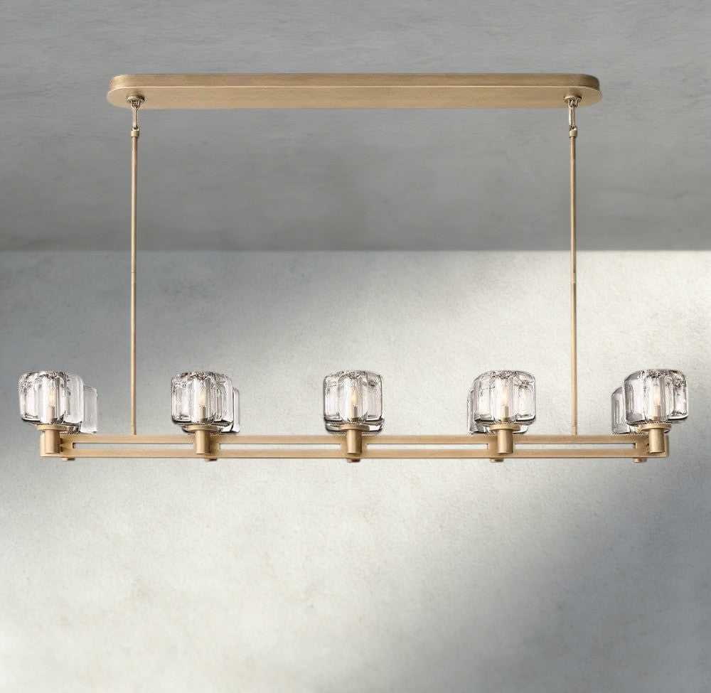 Demaret double Linear chandelier 54", 72"-chandelier-Jecanoli