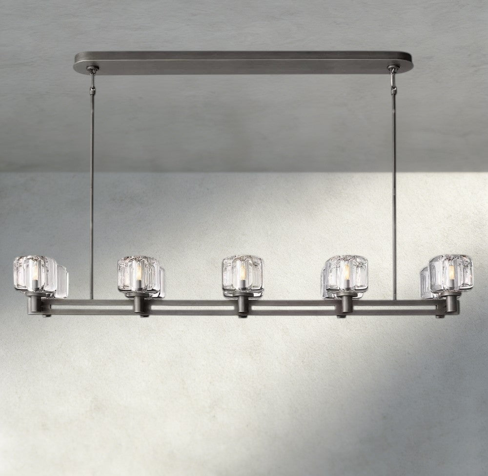 Demaret double Linear chandelier 54", 72"-chandelier-Jecanoli