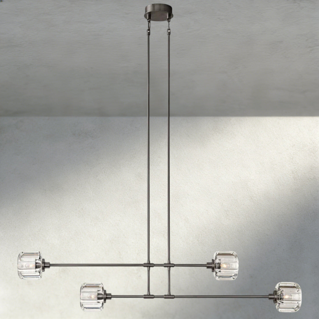 Demaret Mobile Linear Chandelier 54", 72"-chandelier-Jecanoli