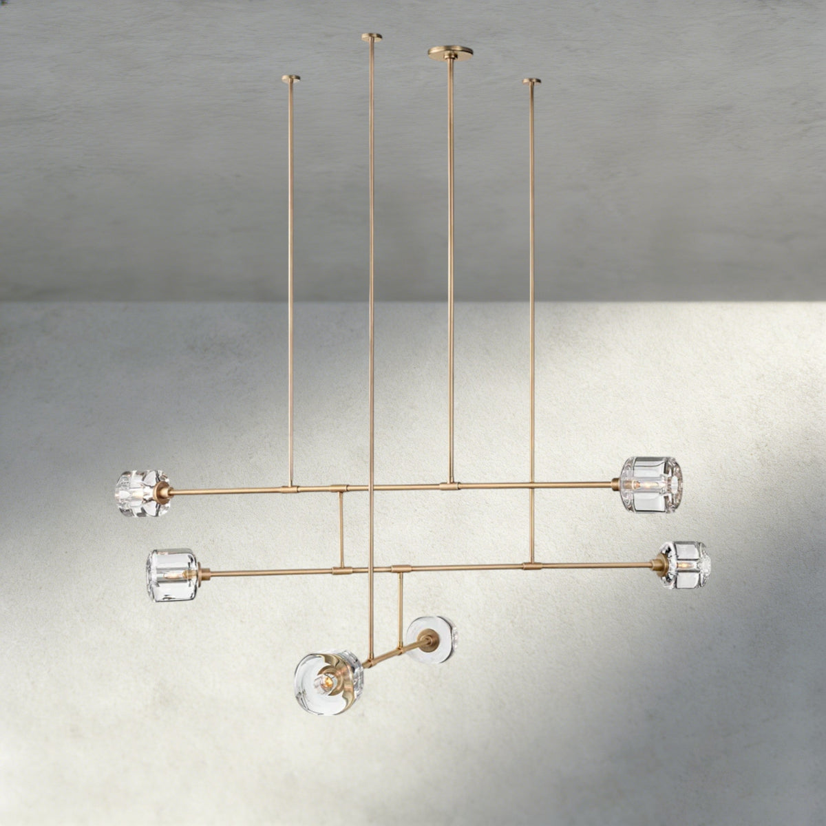 Demaret Mobile Round Chandelier 48", 62"-chandelier-Jecanoli