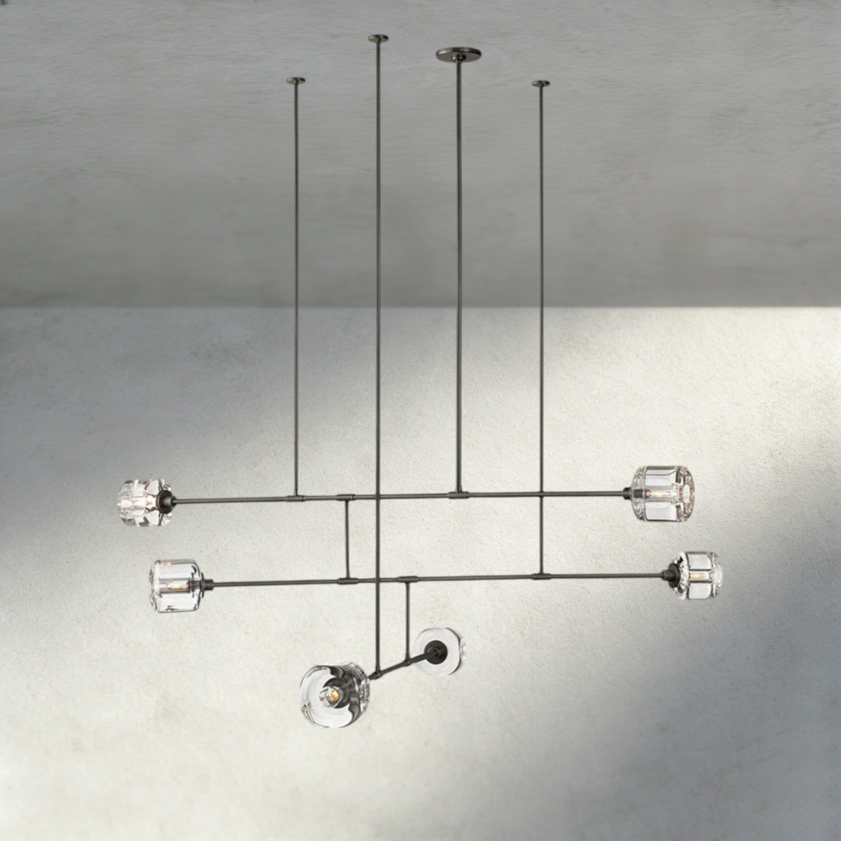 Demaret Mobile Round Chandelier 48", 62"-chandelier-Jecanoli