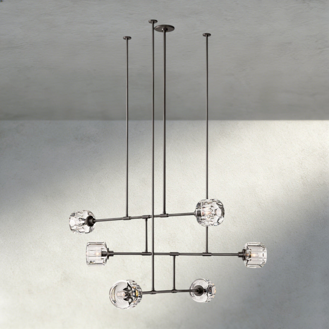 Demaret Mobile Round Chandelier 48", 62"-chandelier-Jecanoli