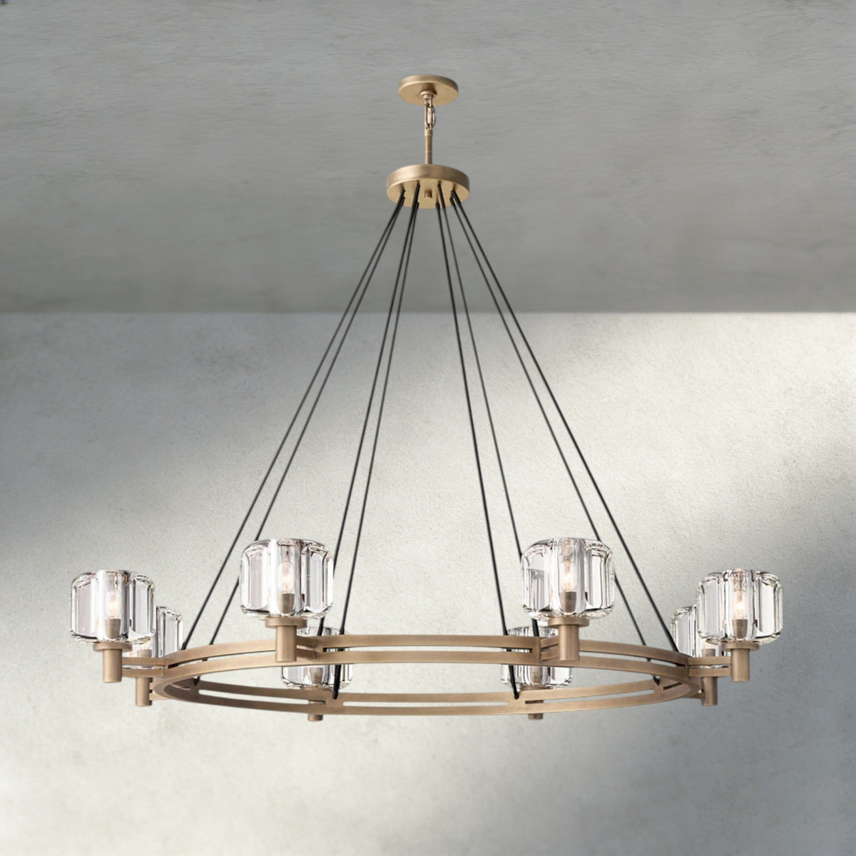 Demaret Round Chandelier 36", 48", 60"-chandelier-Jecanoli