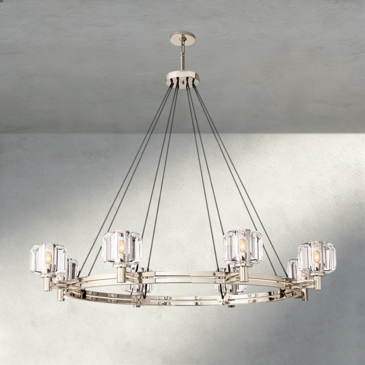 Demaret Round Chandelier 36", 48", 60"-chandelier-Jecanoli