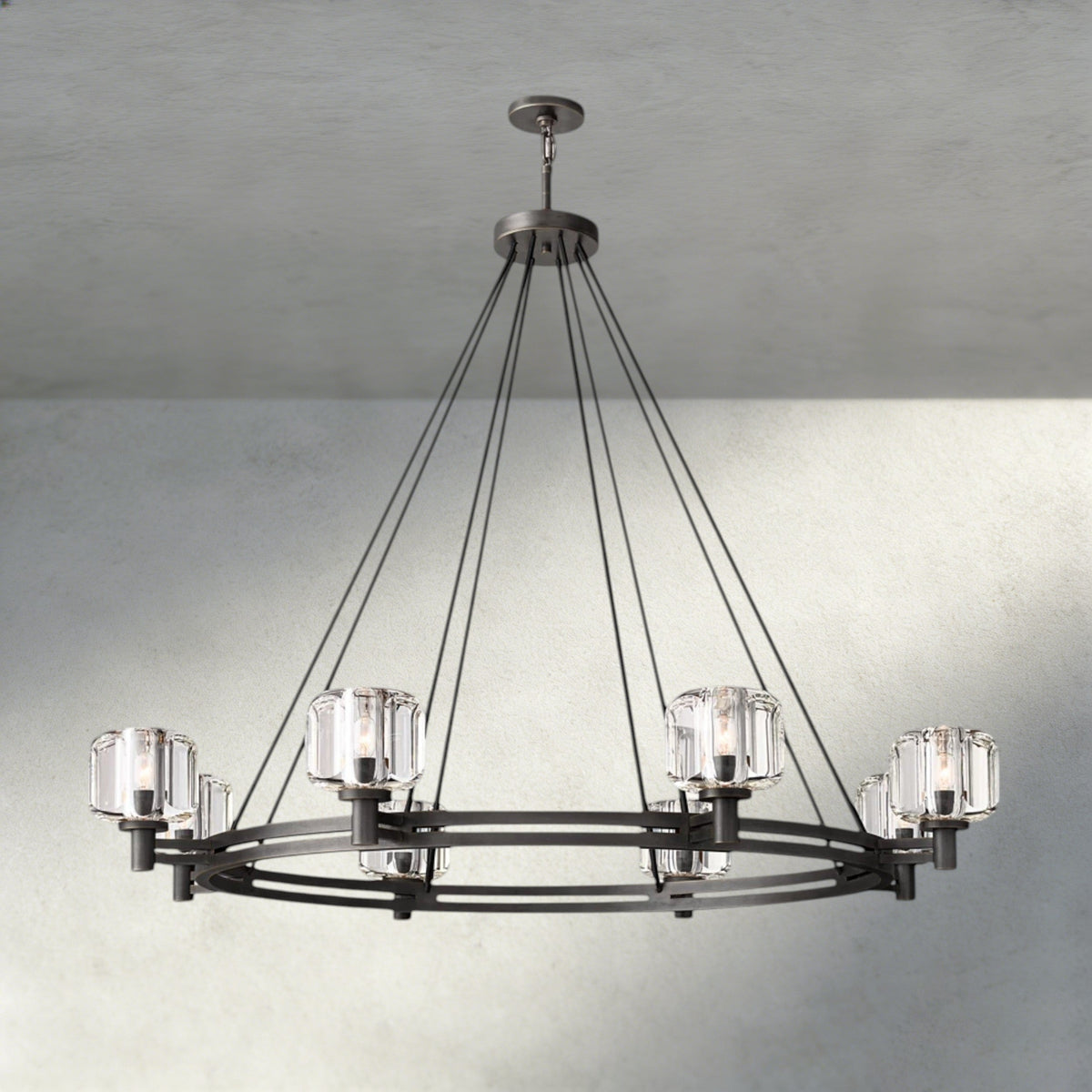 Demaret Round Chandelier 36", 48", 60"-chandelier-Jecanoli