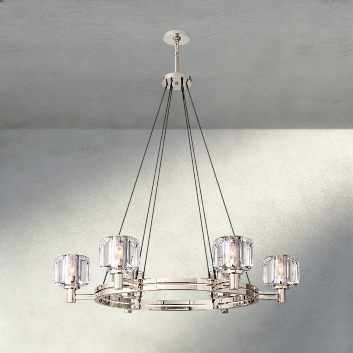 Demaret Round Chandelier 36", 48", 60"-chandelier-Jecanoli