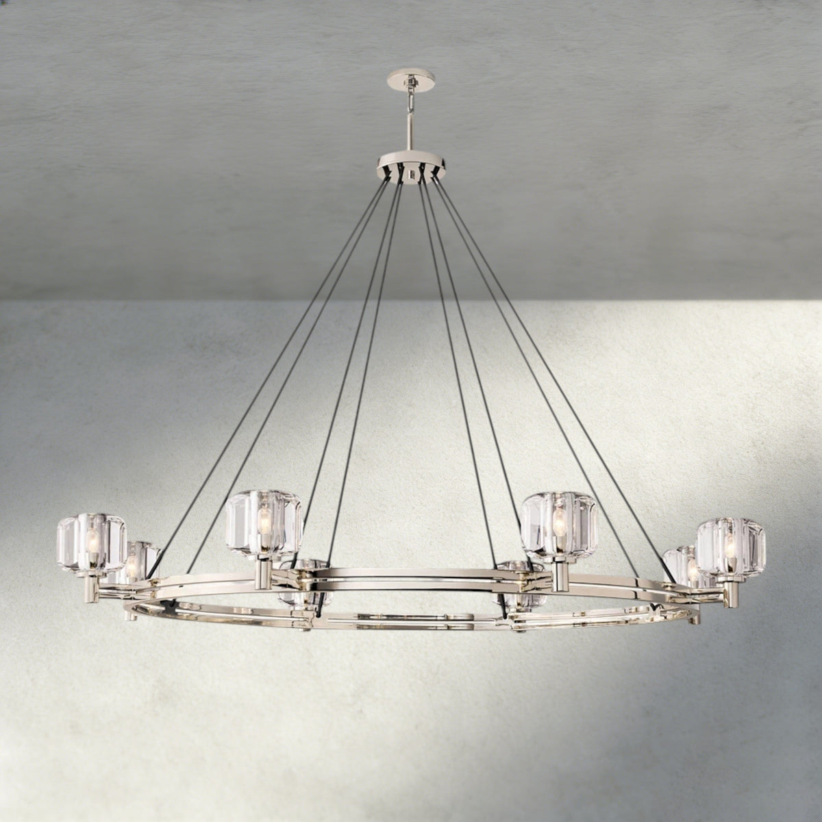 Demaret Round Chandelier 36", 48", 60"-chandelier-Jecanoli
