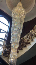 Luxury Spiral Crystal Chandelier for High-ceiling/Foyer/Staircase-Chandeliers-Jecanoli
