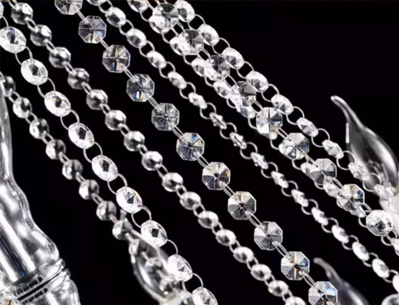 30 Lights Big Glass Chandelier for Foyer 47"W 61" H-大吊灯-Jecanoli