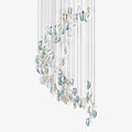 Designer Aqua Ripple Glass Art Customize Chandelier-Chandelier-Jecanoli