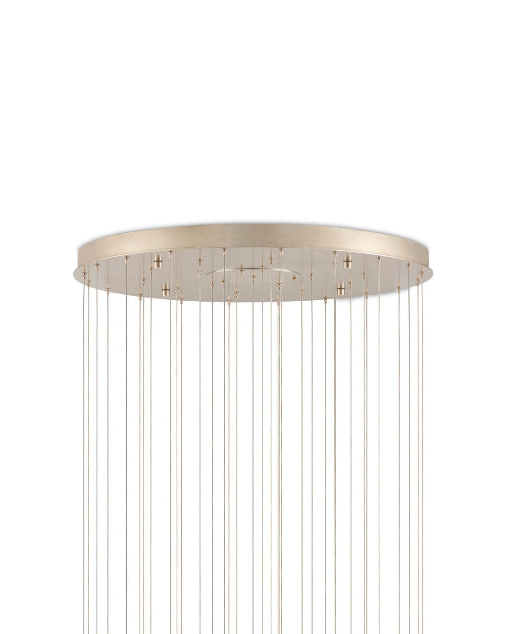 Glass Mirror 36-Light Round Multi-Drop 33'' Chandelier