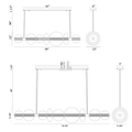 Echelon Linear Chandelier - ChromeClear56”Jecanoli