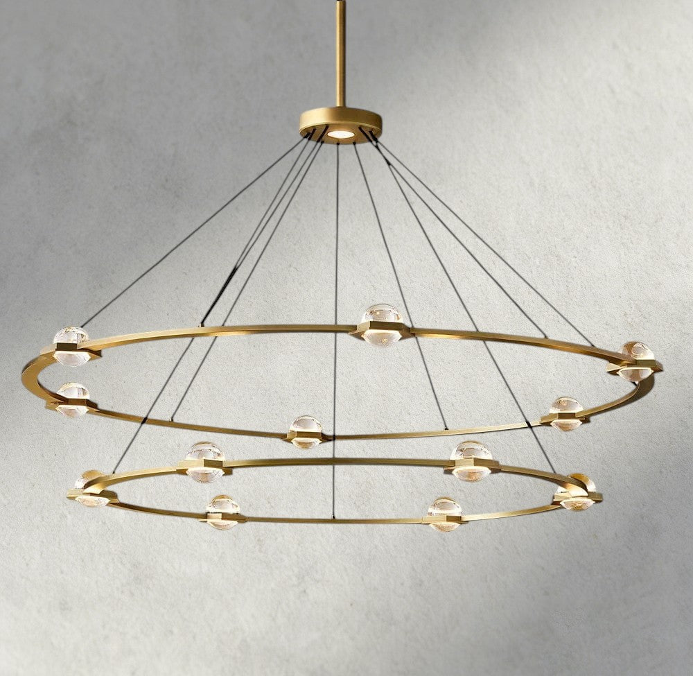 Éclatant Round Chandelier 36", 48", 60", Two-Tied 60"-chandelier-Jecanoli
