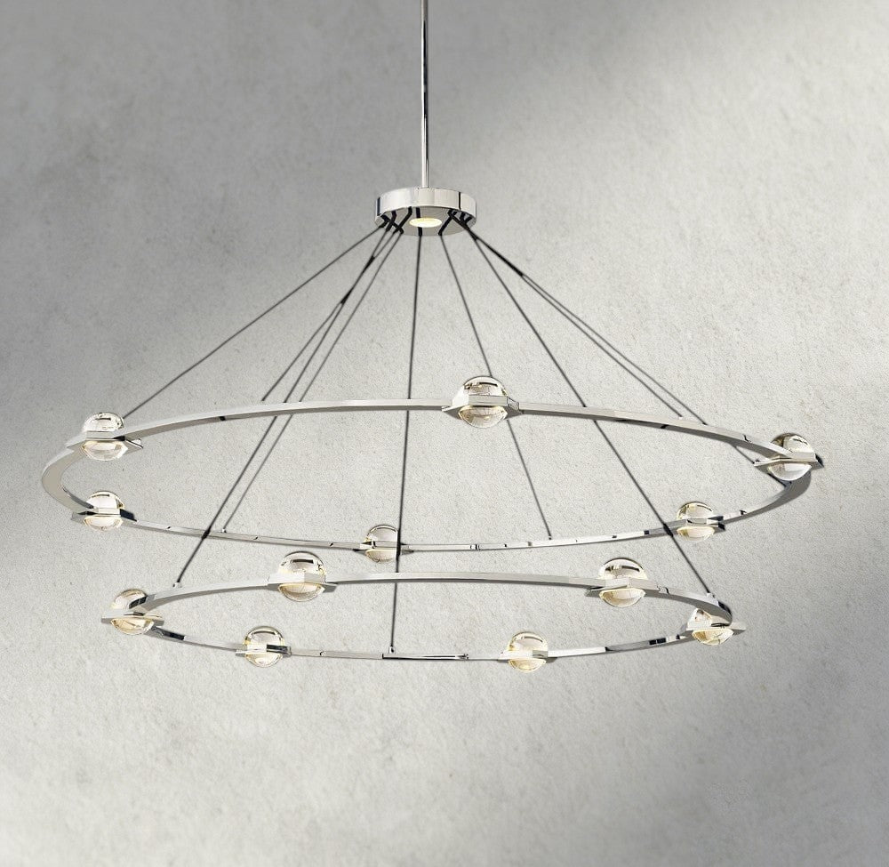 Éclatant Round Chandelier 36", 48", 60", Two-Tied 60"-chandelier-Jecanoli