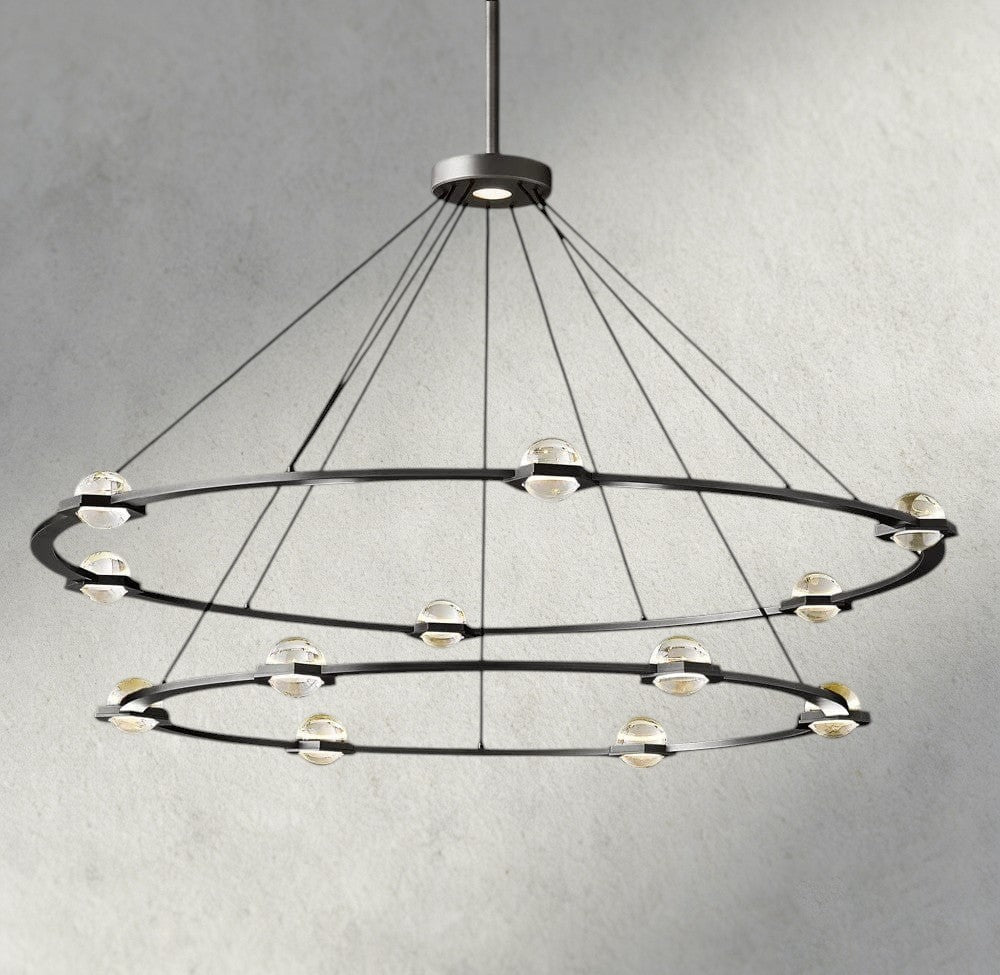 Éclatant Round Chandelier 36", 48", 60", Two-Tied 60"-chandelier-Jecanoli