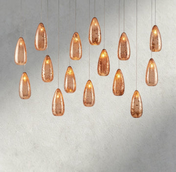 48" Edda Linear Glass Chandelier 48", 54"