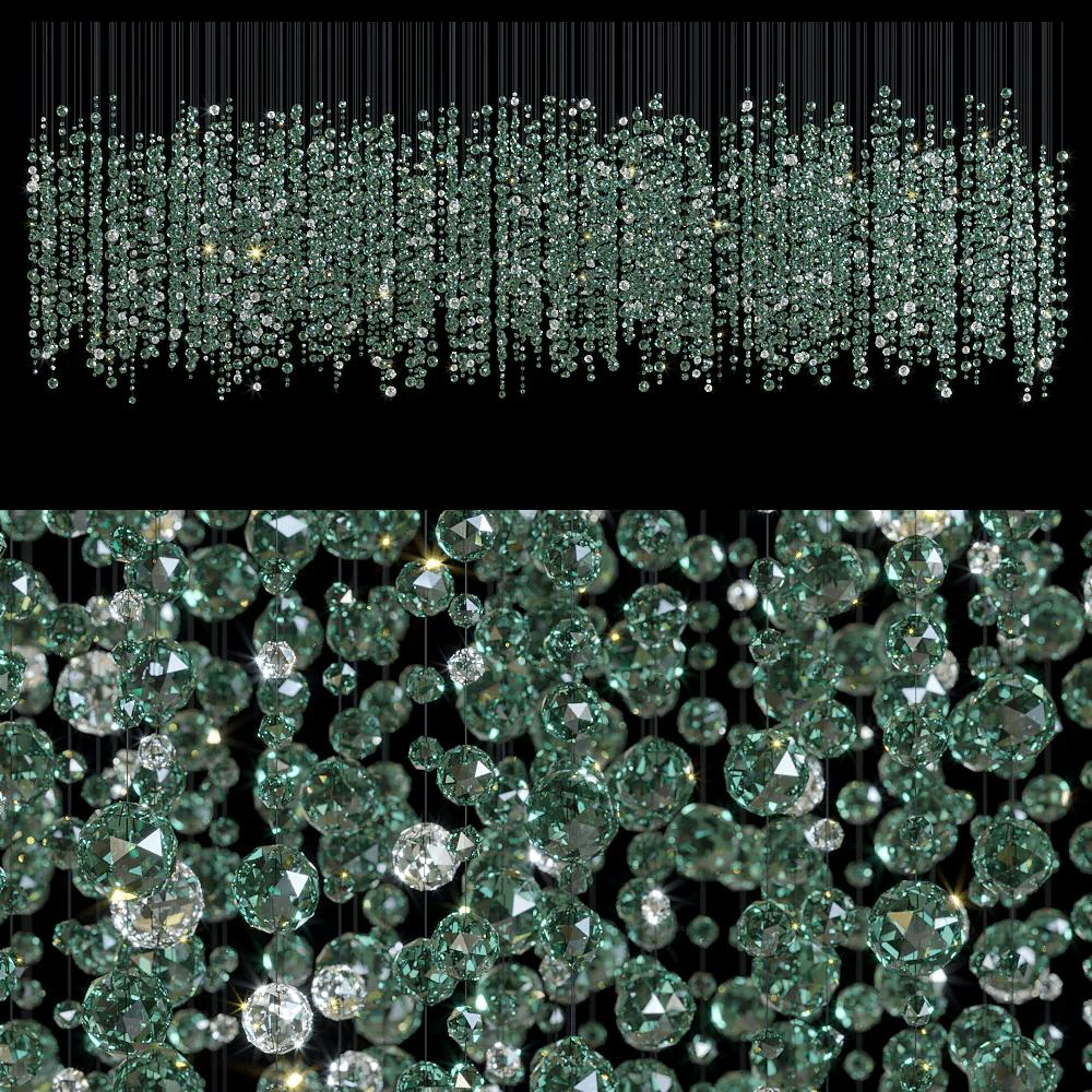Emerald Rainfall Crystal Customize Chandelier - Support Customized Drawings - Jecanoli