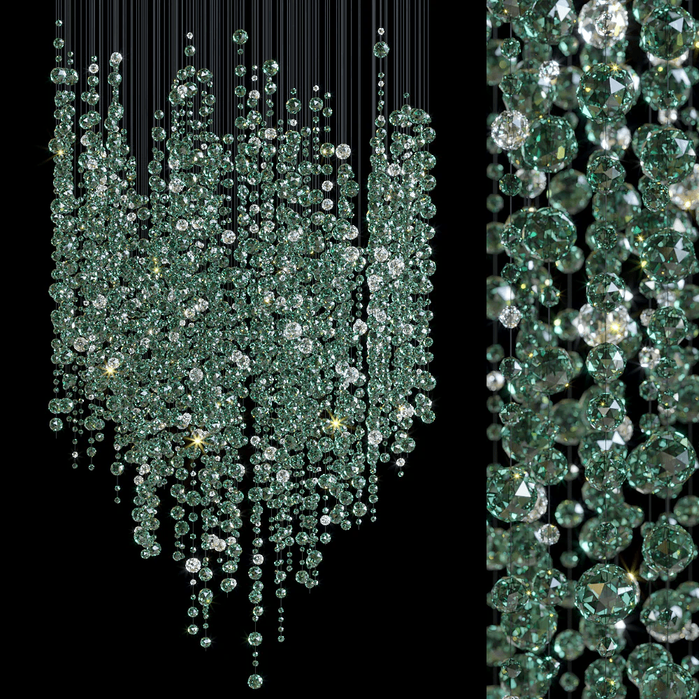 Emerald Rainfall Crystal Customize Chandelier - Support Customized Drawings - Jecanoli