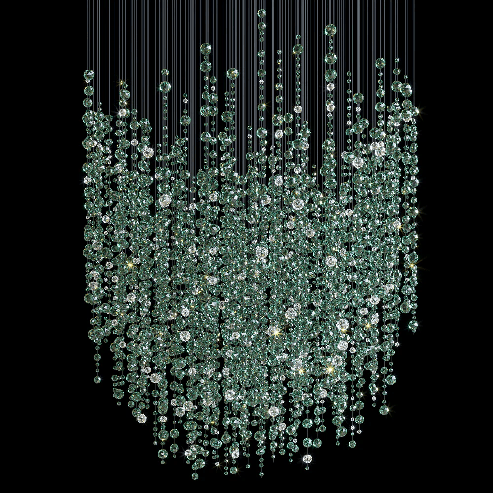 Emerald Rainfall Crystal Customize Chandelier - Support Customized Drawings - Jecanoli