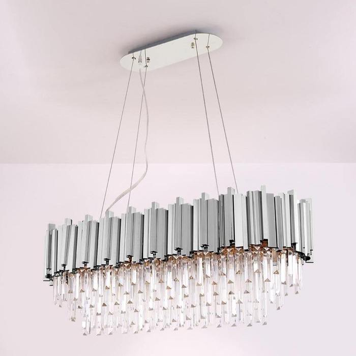 Enoch Crystal Dining Room Chandelier Chorme - 31"LChorme - Jecanoli