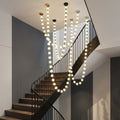 Esle Modern Pearl Necklace Chandelier - Black17 light - Manor Lights