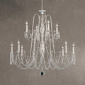 Esmeralda 2-Tier Crystal Chandelier 37"