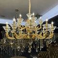 Eternal Baroque Revival Chandelier Series with Diamond - Inspired Crystal - Studded Light Arms - 48 Lights/D77.17