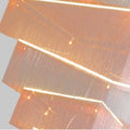 Extra Large Art Multi - tier Aluminum Chain Tassel Chandelier for High - Ceiling Room - L47.2