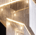 Extra Large Art Multi - tier Aluminum Chain Tassel Chandelier for High - Ceiling Room - L47.2
